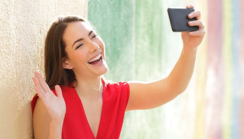 mulher selfie